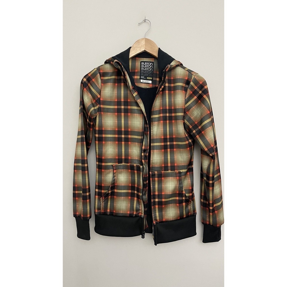 Burton jacket‎ womens  Scoop Hoodie Snowboard Helmet Plaid Soft Shell XS